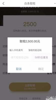白条取现一般多久到账