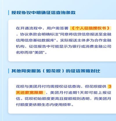 美团月付提现上征信吗